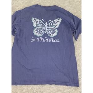 Sweetly Southern Girls Sz. XL Purple Butterfly Tee. Cute, Fun